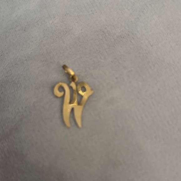 Gold Initial Pendant Charm
